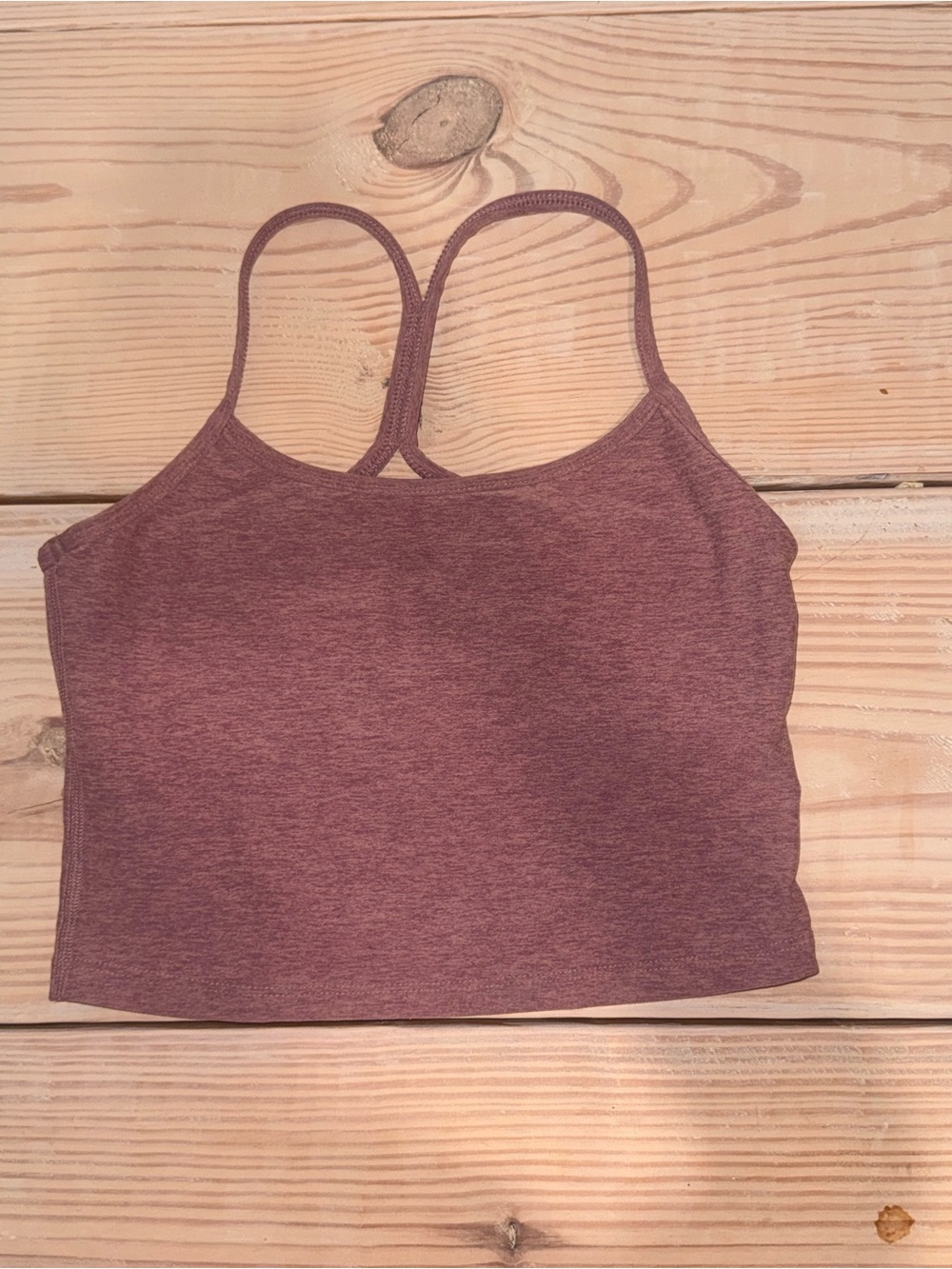 Beyond Yoga Mauve Double-Strap Crop Bralette